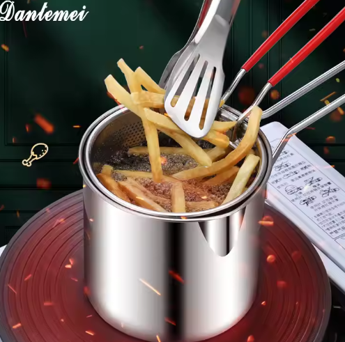 Miniatura 5 de Olla para Freír con colador y pinzas